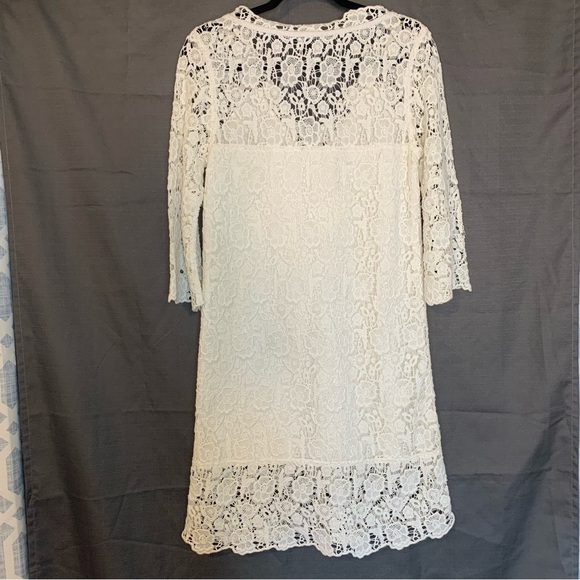 DVF Diane Von Furstenburg crochet open knit dress size 8 - Picture 2 of 7